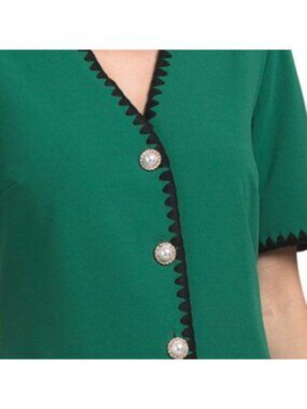 ALEXIA ADMOR Scuba Crepe Button Down Mini Dress - Picture 3 of 3